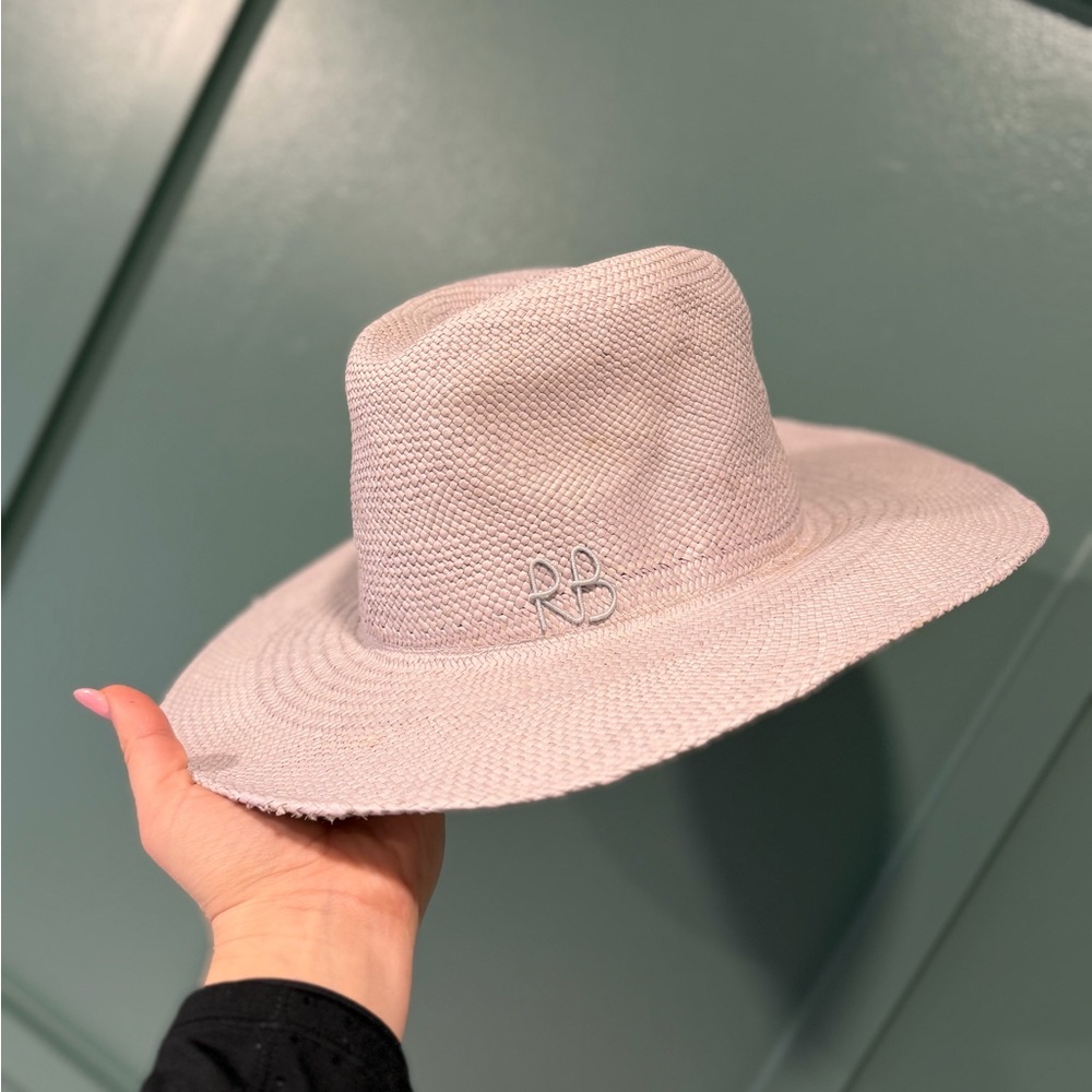 Ruslan Baginskiy raffia blue beach hat